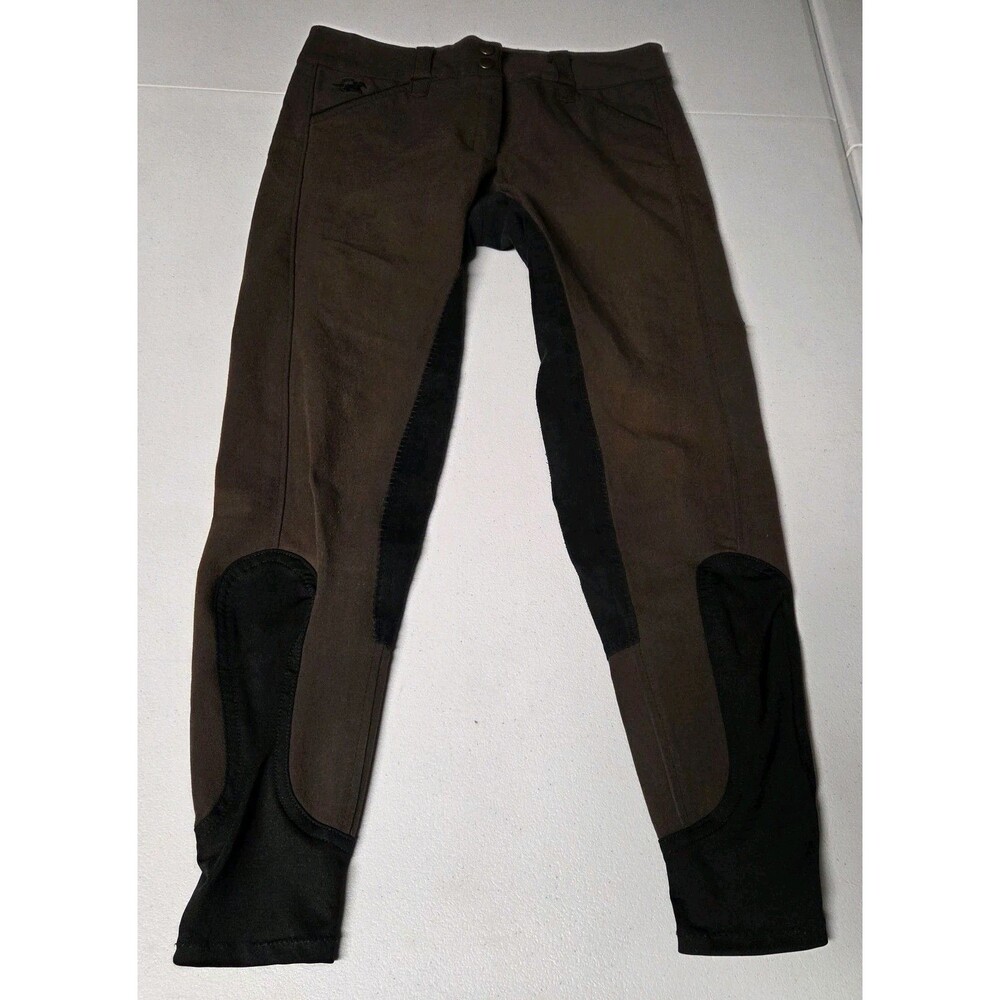 Piper By SmartPak Womens Breeches Size 28R Brown And Black Equestrian Horse